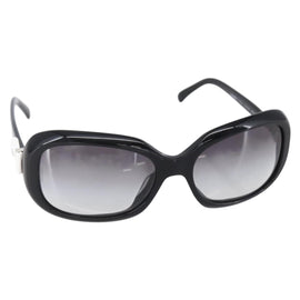 CHANEL COCO Mark Ribbon Sunglasses plastic Black 5170-A CC Auth SW1743V