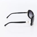 CHANEL COCO Mark Ribbon Sunglasses plastic Black 5170-A CC Auth SW1743V-4