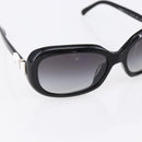 CHANEL COCO Mark Ribbon Sunglasses plastic Black 5170-A CC Auth SW1743V-6