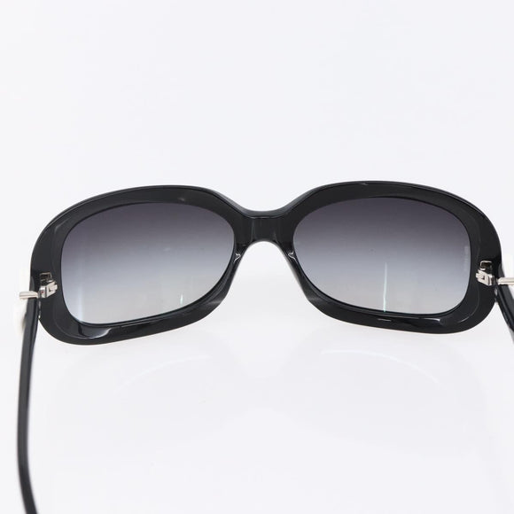 CHANEL COCO Mark Ribbon Sunglasses plastic Black 5170-A CC Auth SW1743V