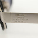 CHANEL 31 RUE CAMBON Sunglasses Metal Silver Black 10506 90405 CC Auth SW1746V-11