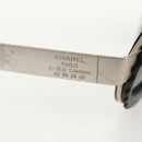 CHANEL 31 RUE CAMBON Sunglasses Metal Silver Black 10506 90405 CC Auth SW1746V-16