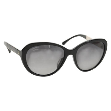 CHANEL Sunglasses plastic Black CC Auth SW1748M