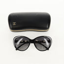 CHANEL Sunglasses plastic Black CC Auth SW1748M-24