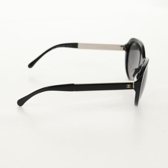 CHANEL Sunglasses plastic Black CC Auth SW1748M