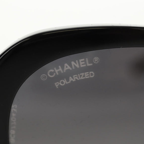 CHANEL Sunglasses plastic Black CC Auth SW1748M