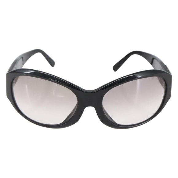 CHANEL Sunglasses plastic Black CC Auth SW1749