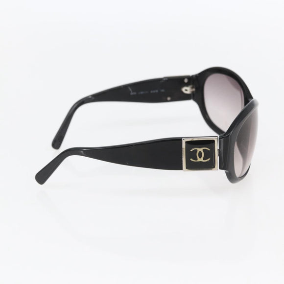 CHANEL Sunglasses plastic Black CC Auth SW1749