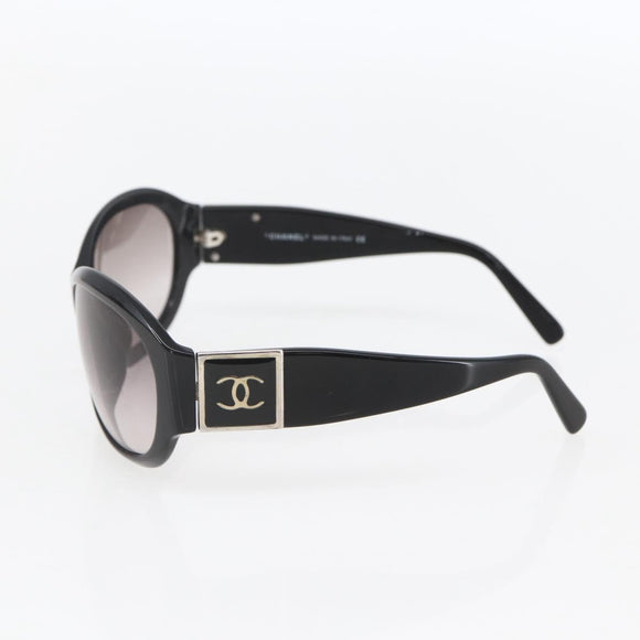 CHANEL Sunglasses plastic Black CC Auth SW1749