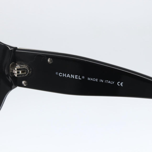 CHANEL Sunglasses plastic Black CC Auth SW1749