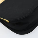 Salvatore Ferragamo Gancini Hand Bag Nylon Black Gold Auth SW1751V-11