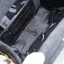 Salvatore Ferragamo Gancini Hand Bag Nylon Black Gold Auth SW1751V-16