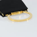 Salvatore Ferragamo Gancini Hand Bag Nylon Black Gold Auth SW1751V-7