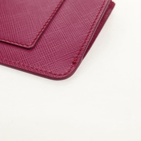 Salvatore Ferragamo Compact Wallet Vala Wallet Leather Purple Gold Auth SW1752V