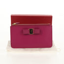 Salvatore Ferragamo Compact Wallet Vala Wallet Leather Purple Gold Auth SW1752V-12