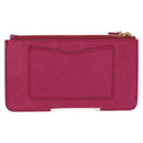 Salvatore Ferragamo Compact Wallet Vala Wallet Leather Purple Gold Auth SW1752V-2