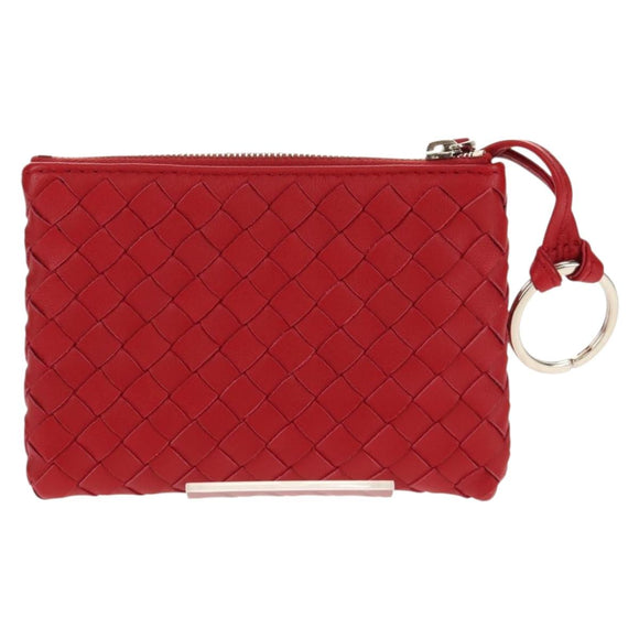 BOTTEGA VENETA INTRECCIATO Wallet Leather Red Auth SW1753V