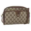 GUCCI GG Supreme Shoulder Bag PVC Beige Gold 001 58 6594 4023 Auth SW1755-1