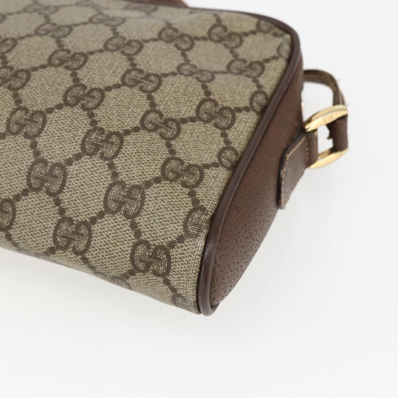 GUCCI GG Supreme Shoulder Bag PVC Beige Gold 001 58 6594 4023 Auth SW1755