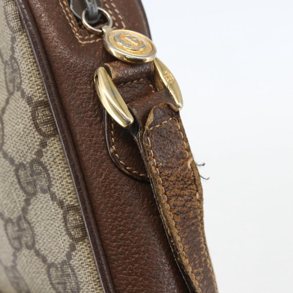 GUCCI GG Supreme Shoulder Bag PVC Beige Gold 001 58 6594 4023 Auth SW1755