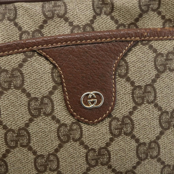 GUCCI GG Supreme Shoulder Bag PVC Beige Gold 001 58 6594 4023 Auth SW1755