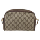 GUCCI GG Supreme Shoulder Bag PVC Beige Gold 001 58 6594 4023 Auth SW1755-2