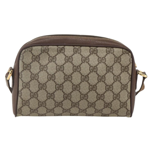 GUCCI GG Supreme Shoulder Bag PVC Beige Gold 001 58 6594 4023 Auth SW1755