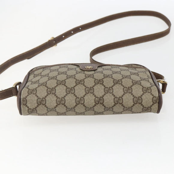 GUCCI GG Supreme Shoulder Bag PVC Beige Gold 001 58 6594 4023 Auth SW1755