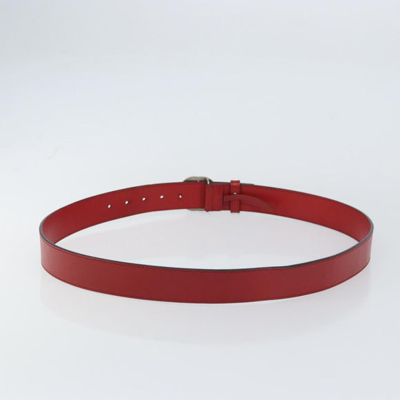 GUCCI Belt Leather 46.1"" Red 105 42 493075 Auth SW1756