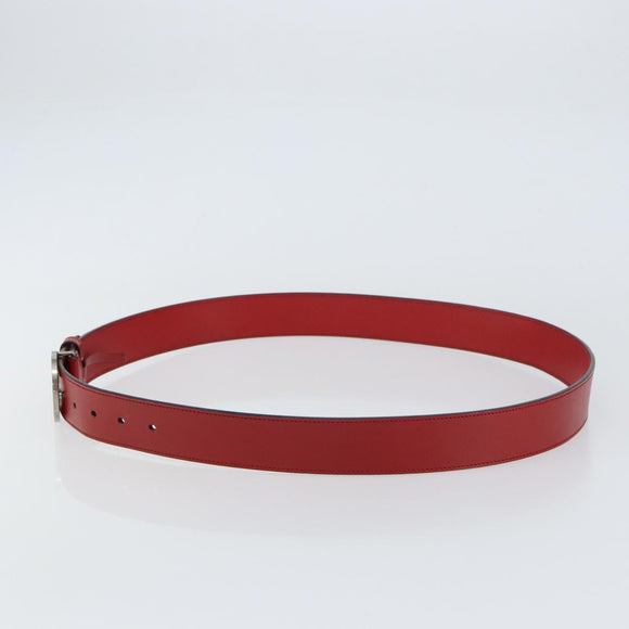 GUCCI Belt Leather 46.1"" Red 105 42 493075 Auth SW1756