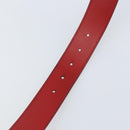 GUCCI Belt Leather 46.1"" Red 105 42 493075 Auth SW1756-9