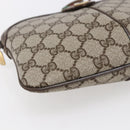 GUCCI GG Supreme Web Sherry Line Bag PVC Beige Gold 904 02 047 Auth SW1759-15
