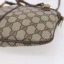 GUCCI GG Supreme Web Sherry Line Bag PVC Beige Gold 904 02 047 Auth SW1759-16