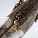 GUCCI GG Supreme Web Sherry Line Bag PVC Beige Gold 904 02 047 Auth SW1759-9