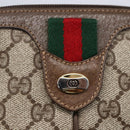 GUCCI GG Supreme Web Sherry Line Bag PVC Beige Gold 904 02 047 Auth SW1759-18