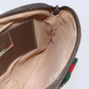 GUCCI GG Supreme Web Sherry Line Bag PVC Beige Gold 904 02 047 Auth SW1759-20