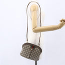 GUCCI GG Supreme Web Sherry Line Bag PVC Beige Gold 904 02 047 Auth SW1759-22