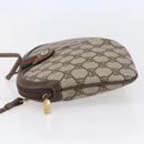 GUCCI GG Supreme Web Sherry Line Bag PVC Beige Gold 904 02 047 Auth SW1759-3