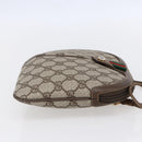 GUCCI GG Supreme Web Sherry Line Bag PVC Beige Gold 904 02 047 Auth SW1759-4