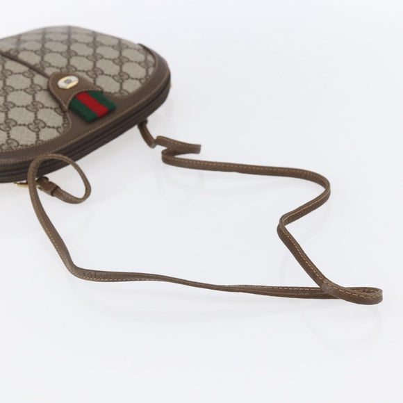 GUCCI GG Supreme Web Sherry Line Bag PVC Beige Gold 904 02 047 Auth SW1759