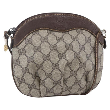 GUCCI GG Supreme Shoulder Bag PVC Beige Gold 40 02 023 Auth SW1760