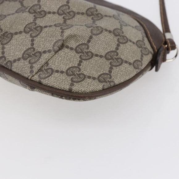 GUCCI GG Supreme Shoulder Bag PVC Beige Gold 40 02 023 Auth SW1760