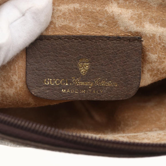 GUCCI GG Supreme Shoulder Bag PVC Beige Gold 40 02 023 Auth SW1760