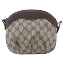 GUCCI GG Supreme Shoulder Bag PVC Beige Gold 40 02 023 Auth SW1760-13