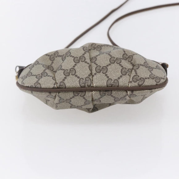 GUCCI GG Supreme Shoulder Bag PVC Beige Gold 40 02 023 Auth SW1760