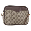 GUCCI GG Supreme Shoulder Bag PVC Leather Beige Gold 007 14 6428 Auth SW1761-1