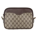 GUCCI GG Supreme Shoulder Bag PVC Leather Beige Gold 007 14 6428 Auth SW1761-13