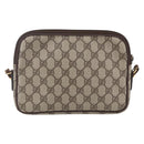 GUCCI GG Supreme Shoulder Bag PVC Leather Beige Gold 007 14 6428 Auth SW1761-2