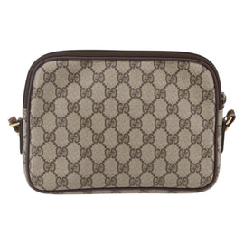 GUCCI GG Supreme Shoulder Bag PVC Leather Beige Gold 007 14 6428 Auth SW1761 - 0