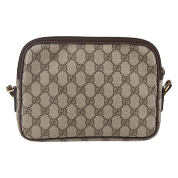 GUCCI GG Supreme Shoulder Bag PVC Leather Beige Gold 007 14 6428 Auth SW1761 - 0